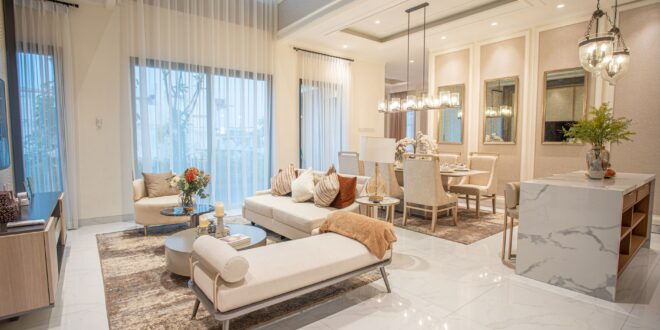 Rumah sederhana dengan desain elegan, interior mewah, dan taman minimalis yang menawan.