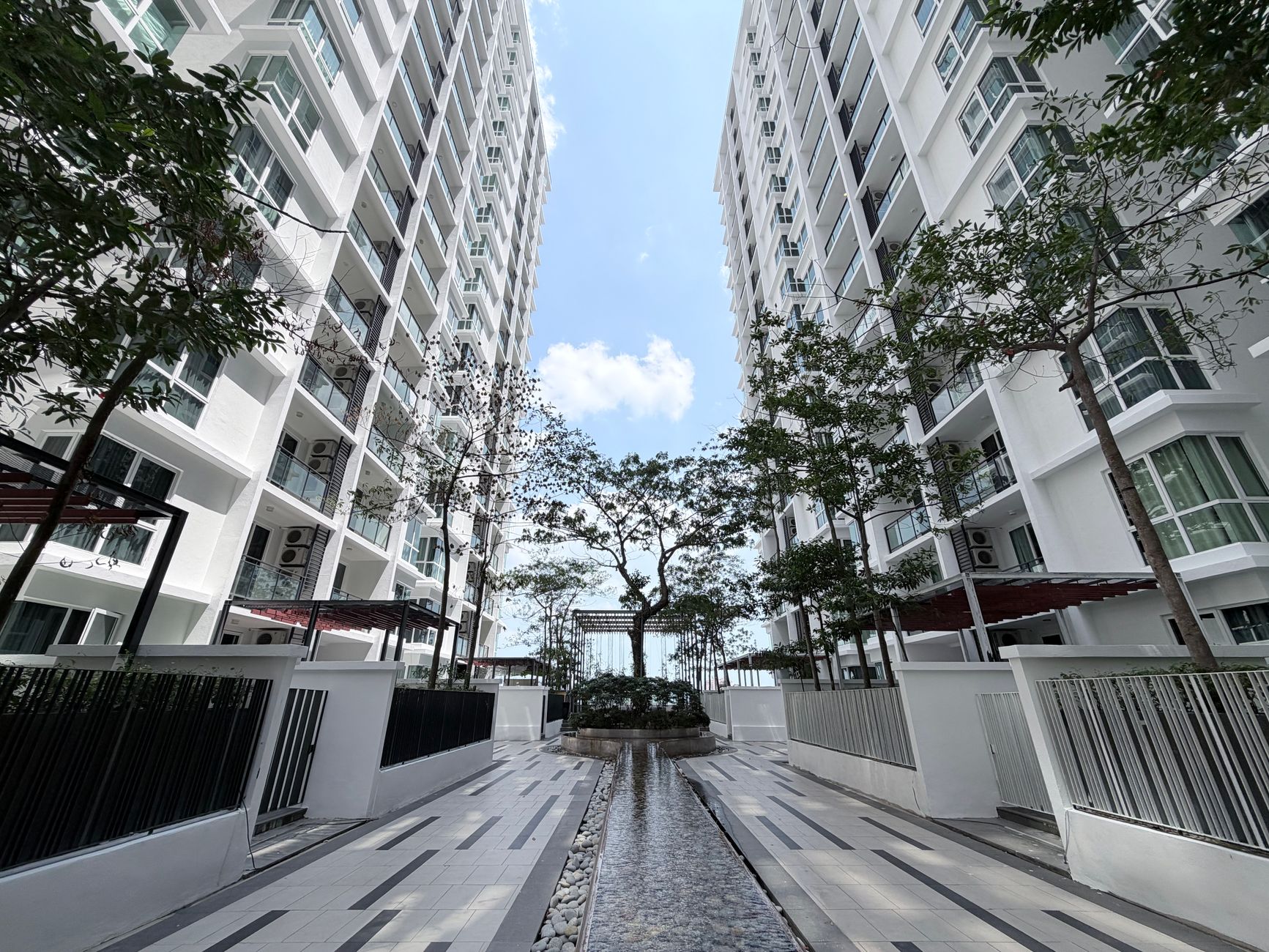 Exterior view of Green Kuantan Residence, modern eco-friendly apartments with landscaped gardens in Kuantan